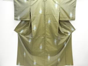 花模様織り出し縦節紬着物